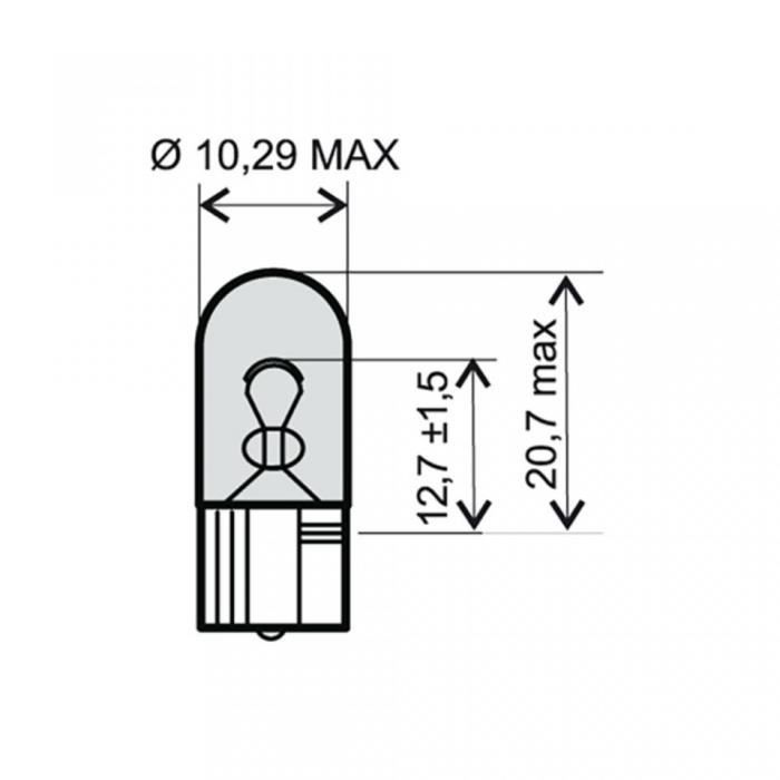 Ampoule blanche W3W 12V 3W témoin éclairage RMS pour moto auto par 10 Neuf