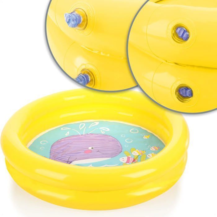Kinderzwembad - Rond opblaasbaar kinderzwembad - Mini 2-rings zwembad voor balkon, terras en tuin - Kinderzwembad