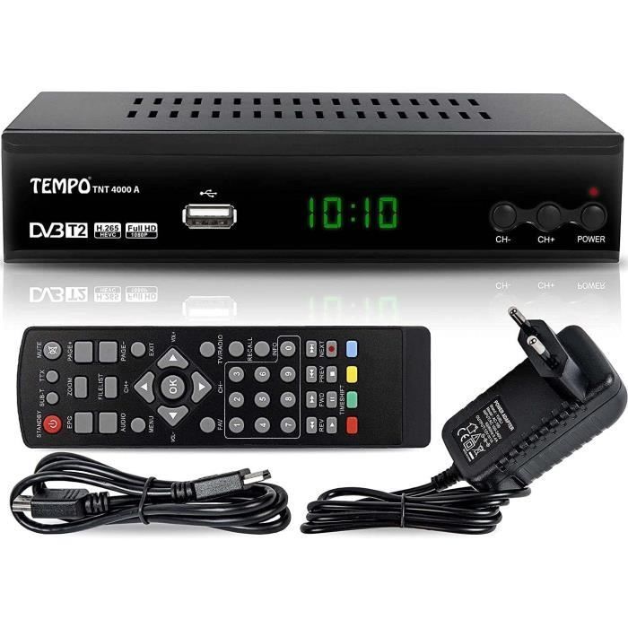 Décodeur TNT HD - Tempo - 4000 - HDMI - Péritel - Noir