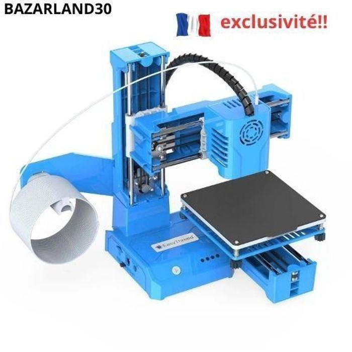 BAZARLAND30.K9 Stampante 3D per principianti, mini stampante 3D, bassa rumorosità, compatibile con WiPrintPLA TPU, 1,75 mm