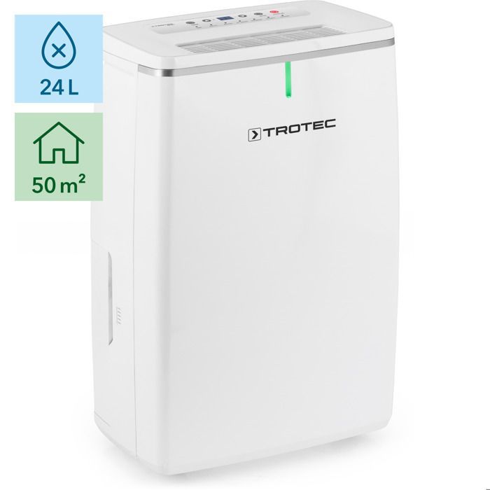 Desumidificador TROTEC TTK 72 E - 50m² - 24l/dia - Visor LED