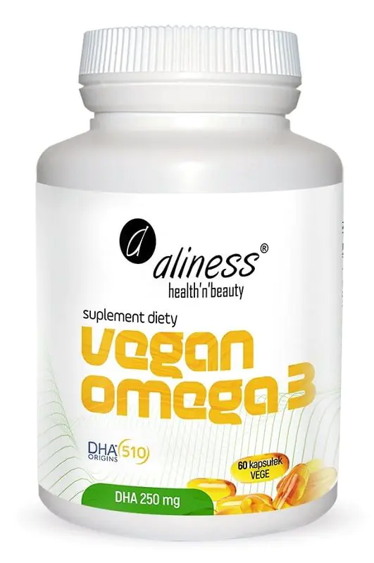 Aliness Vegan Omega 3 DHA 250 mg, Kapsułki