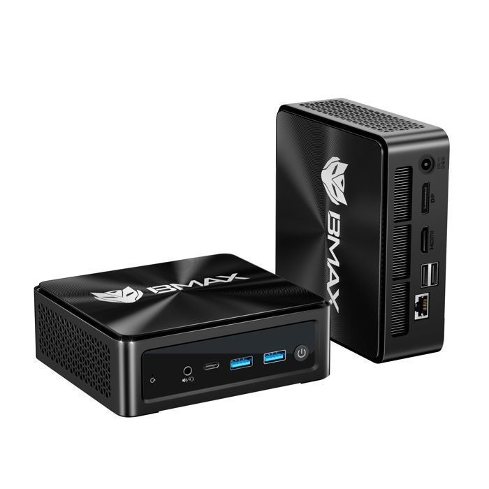 BMAX B7A Pro Mini PC - Ryzen 5 7430U - 16Go DDR4 512Go SSD - WiFi 6 - Windows 11 Pro - Mini Ordinateur Compact