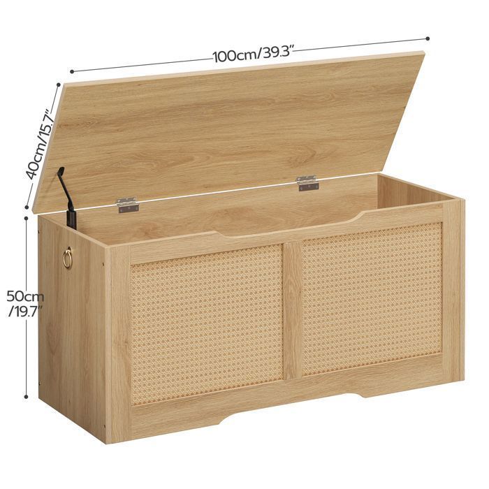 HOOBRO Toy Chest, Storage Bench, Storage Chest, with Support Hinge Toy Organizer