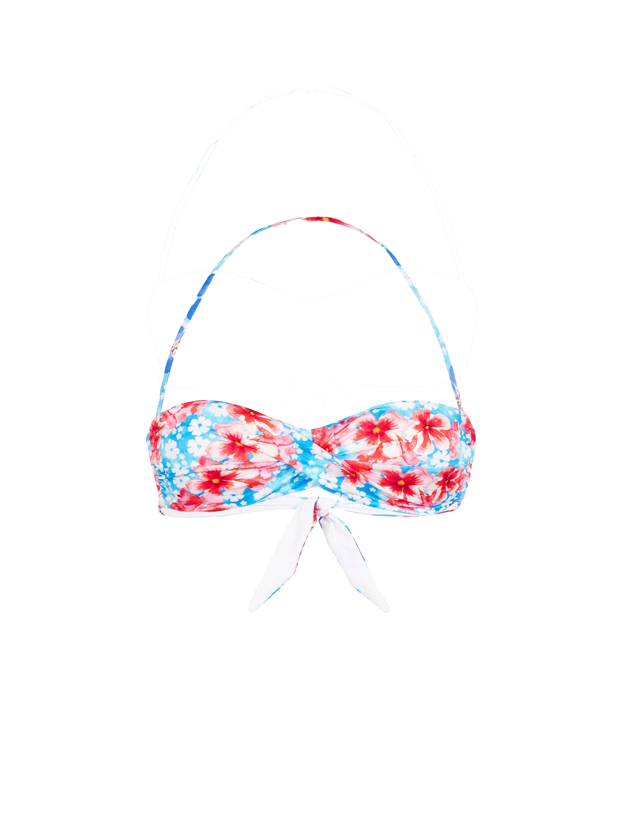 Damen-Bandeau-Top mit Blumenmuster