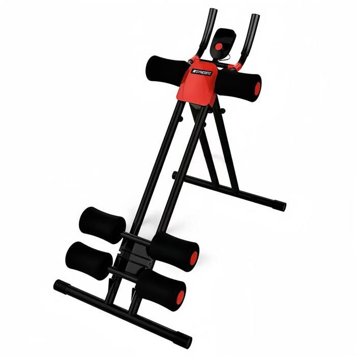 SYNERFIT Multifunctionele opklapbare trainingsbank met lcd-scherm voor een complete buikspiertraining - Tech Gym-model