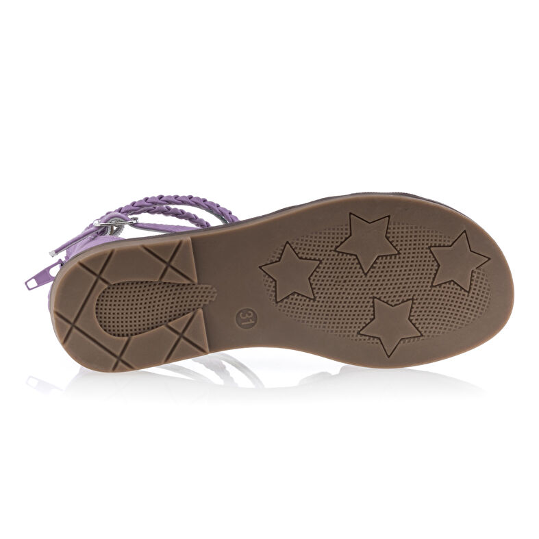 Tyttöjen violetit sandaalit/avokärkiset kengät