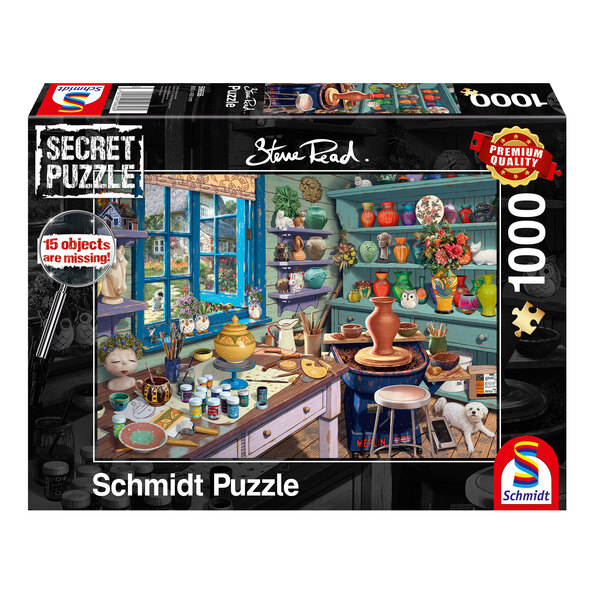 Puzzle-uri secrete 1000 de piese, studio de artist