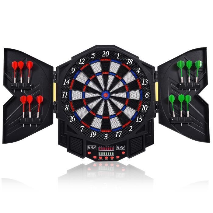 GIANTEX Electronic Dartboard with LED Display, 27 Games and 216 Variations for 1-8 Players, 12 Darts Included