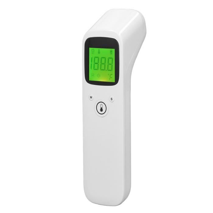 Termómetro para bebés, termómetro de frente, blanco, pantalla grande, función de memoria, termómetro infrarrojo portátil para bebés, etiqueta para ropa.