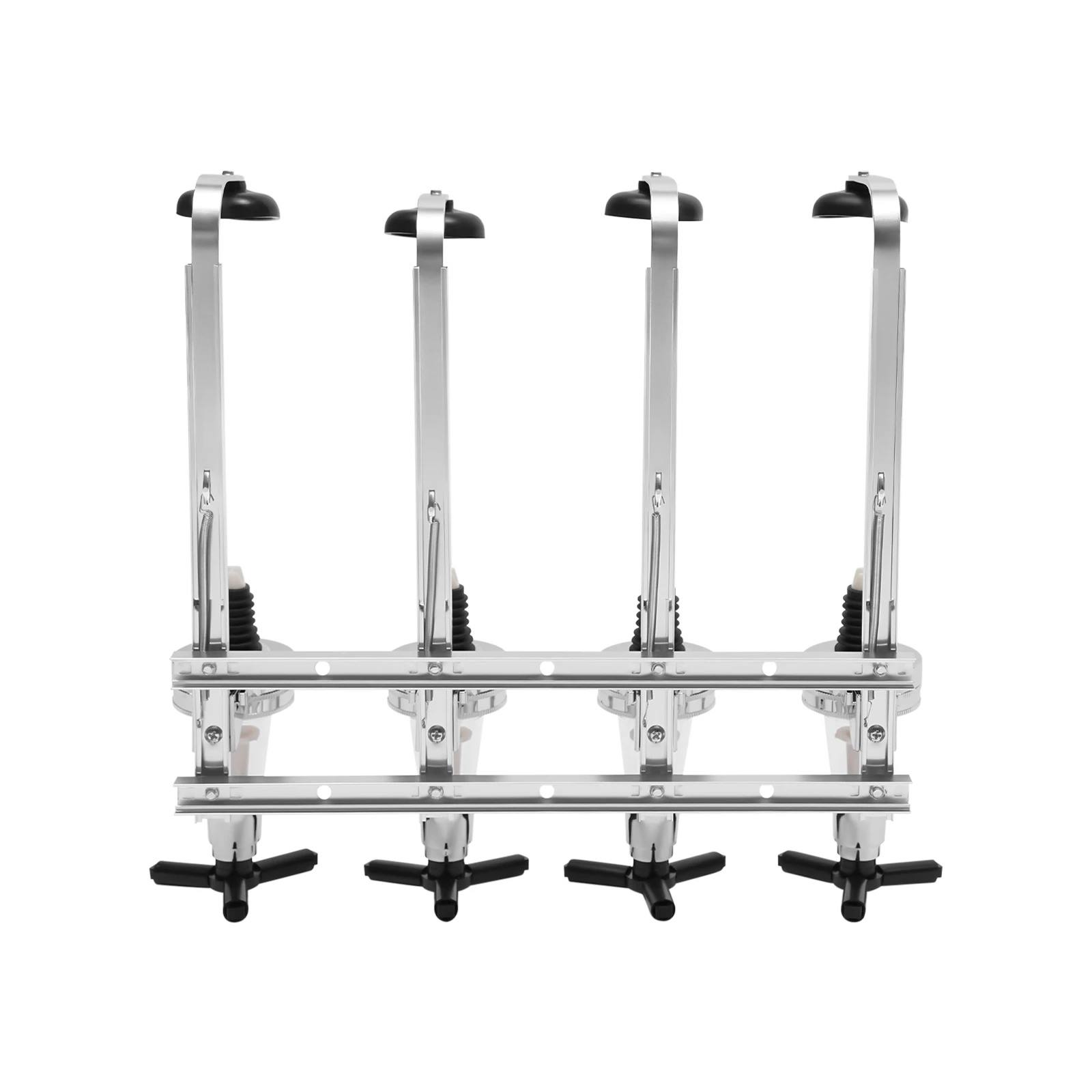 Dispenser di liquori a parete per 4 bottiglie, supporto da bar, supporto per bottiglie di vino, birra, alcol, bevande, beccuccio girevole, set di bicchieri