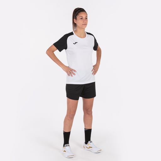 Camiseta Manga Corta Joma Academy Iv Blanco Negro