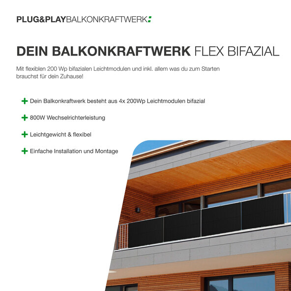 Balkongkraftverk Flex, 800/800