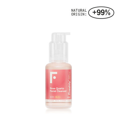 Freshly Cosmetics Ruusukvartsi-kasvojenpuhdistusaine Ärsyttämätön kasvojenpuhdistusgeeli matkakoko 50ml