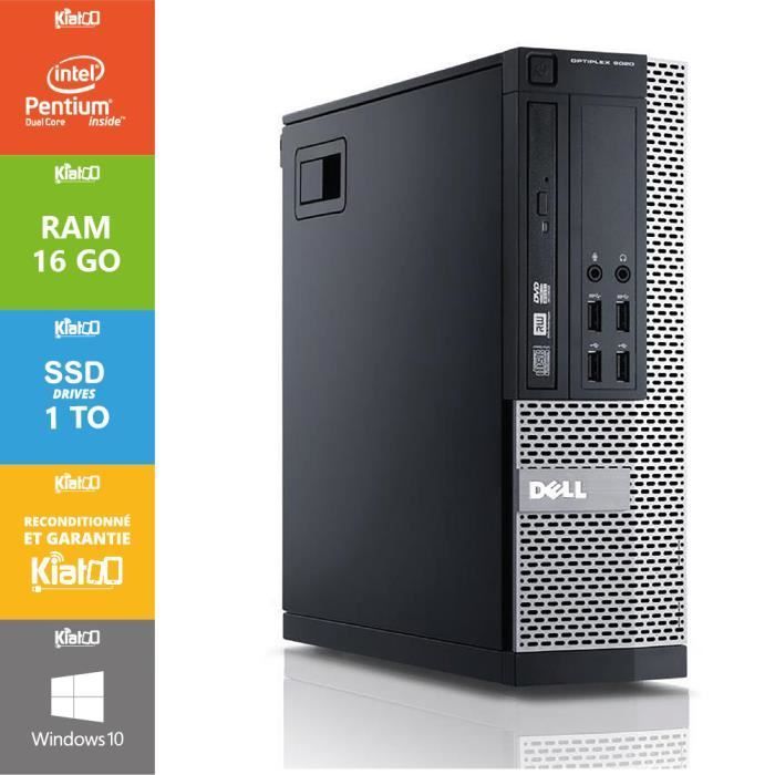 Pc bureau dell optiplex 790 dual core 16 go ram 1 TO SSD disque dur,ordinateur de bureau reconditionné ,windows 10