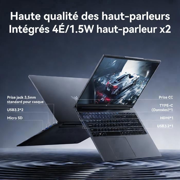 Laptop da gaming - AMD Ryzen 3 4300U (4 core/4 thread, fino a 3,7 GHz), 16 GB di RAM DDR4, SSD da 512 GB, Wi-Fi 5, Bluetooth 5, HDMI, Windows 11 Pro