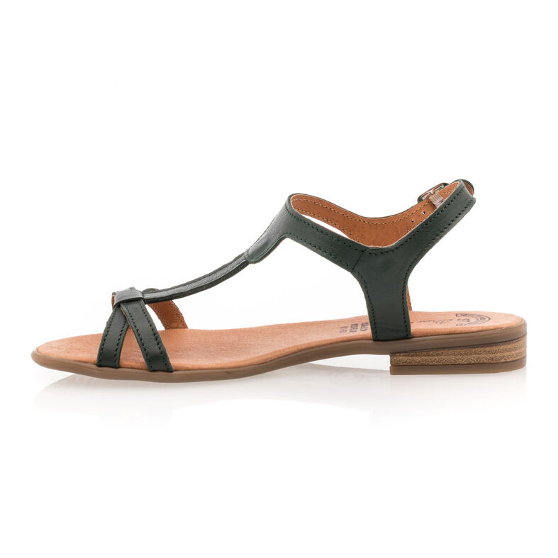 Grüne Damensandalen / Zehenfreie Schuhe