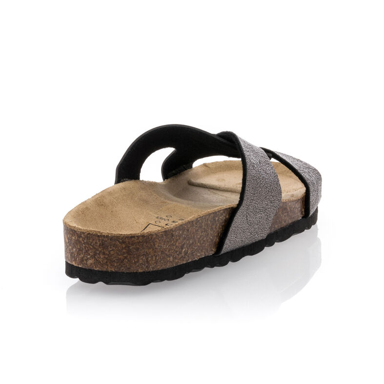 Svarte sandaler / sko med åpen tå til dame