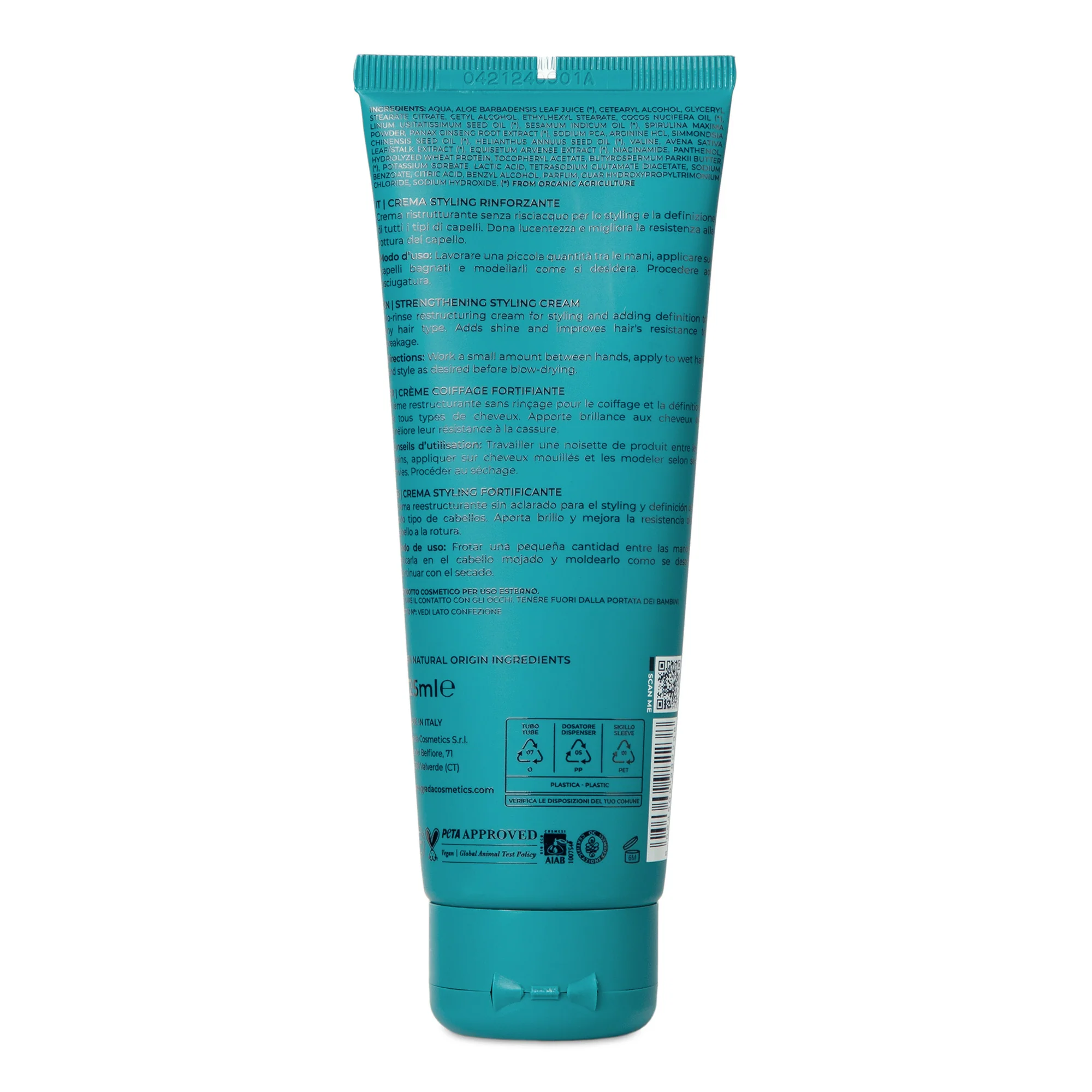 Spirulina Crema Styling Rinforzante Con Spirulina - Crema Capelli Styling & Finish