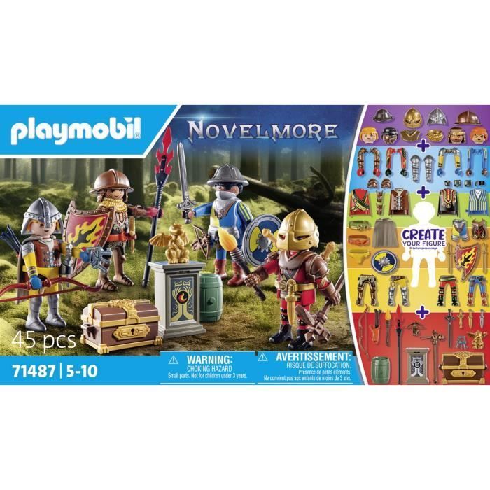 PLAYMOBIL 71487 Novelmore Knights, My Figures, 45 pezzi, Età 5+