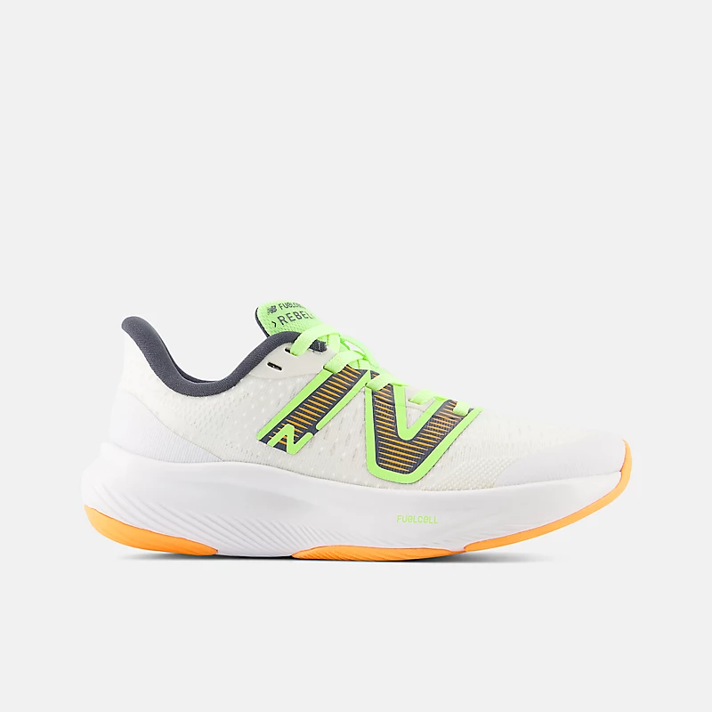 Dziecięcy FuelCell Rebel v3 – biały av wybieloną limonką og gorącym mango