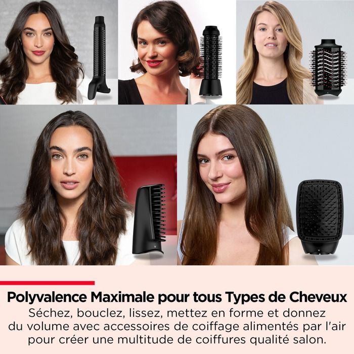 Revlon One Step Blow Dry Multi Air Styler 5-in-1 Styling Brush with Original Revlon Oval Brush RVDR5371