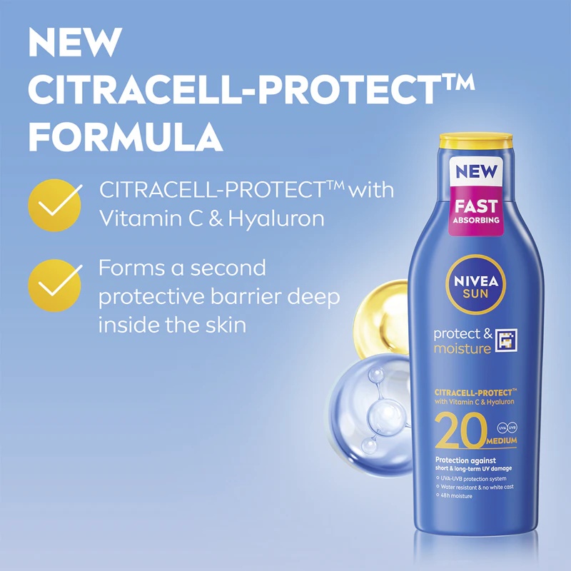 NIVEA SUN Protect & Moisture лосион за заштиту од сунца SPF 20