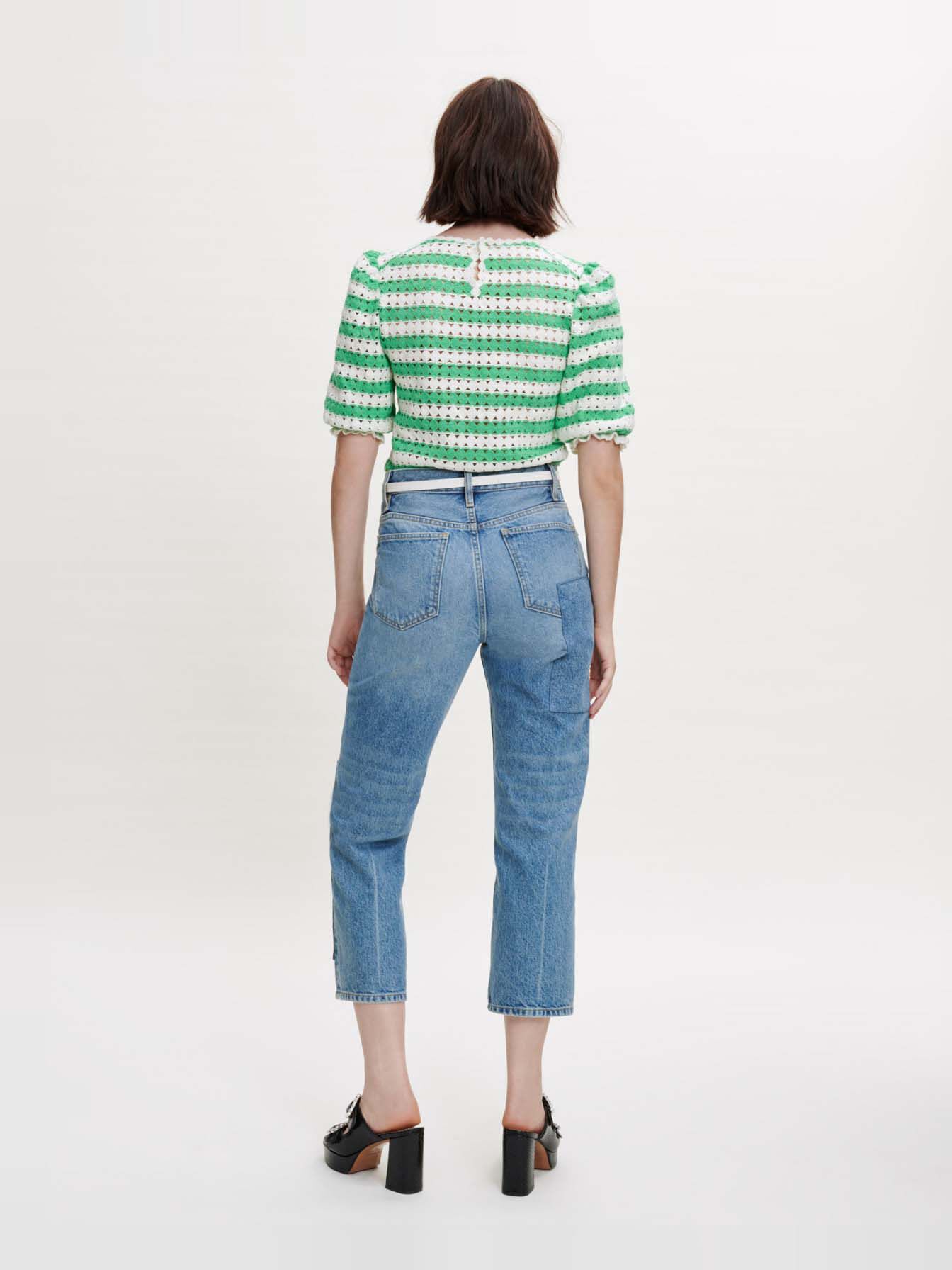 Spijkerbroek met patches - Blauw