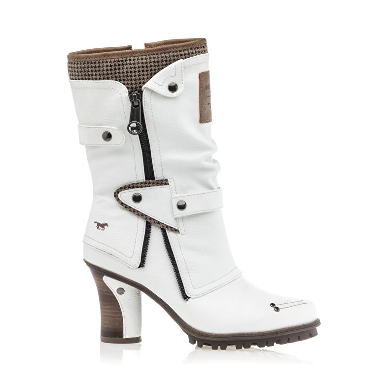 Weiße Damenstiefel / Stiefeletten