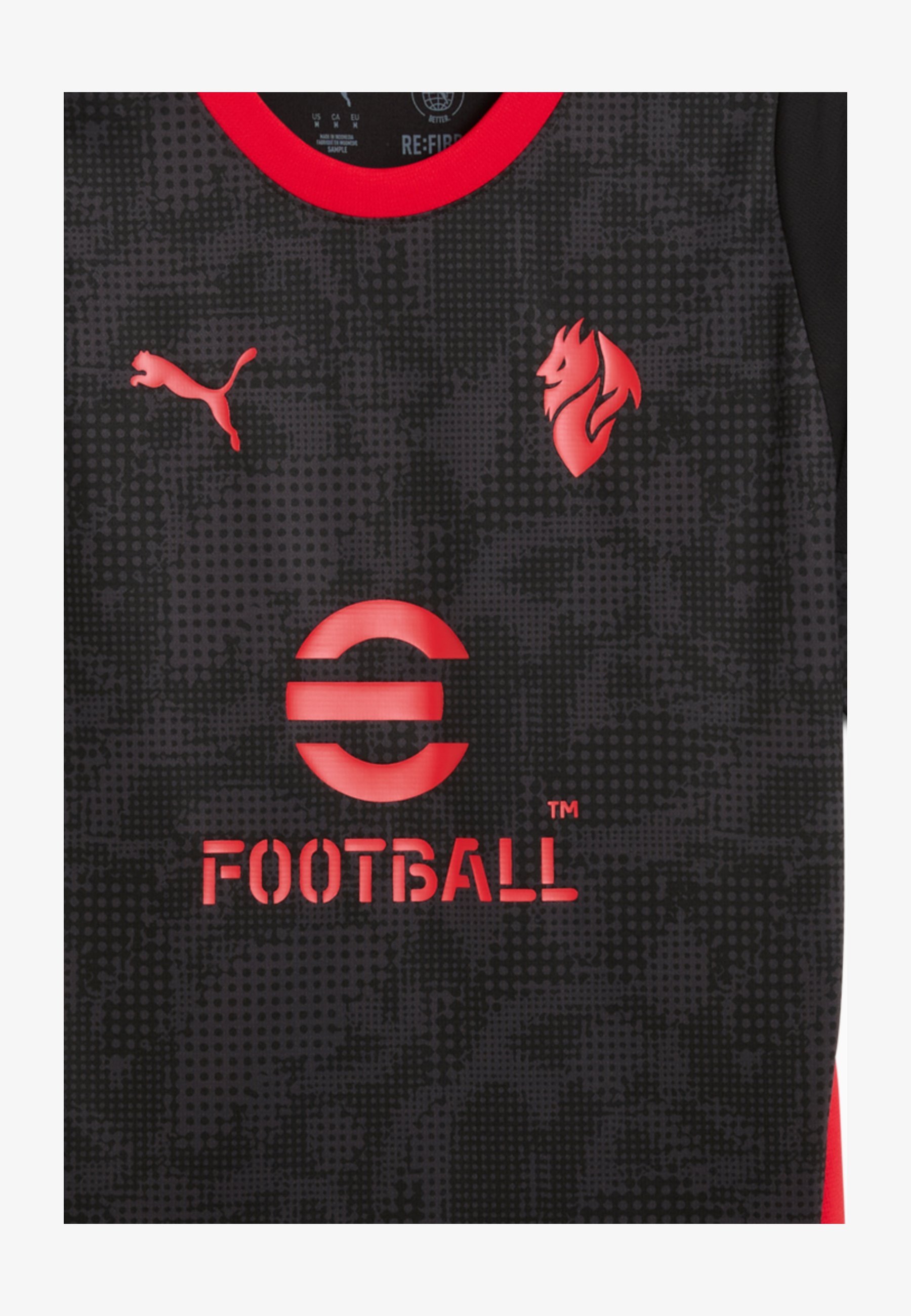 Puma ACM TRAINING - Voetbalshirt - zwart voor alle tijden rood