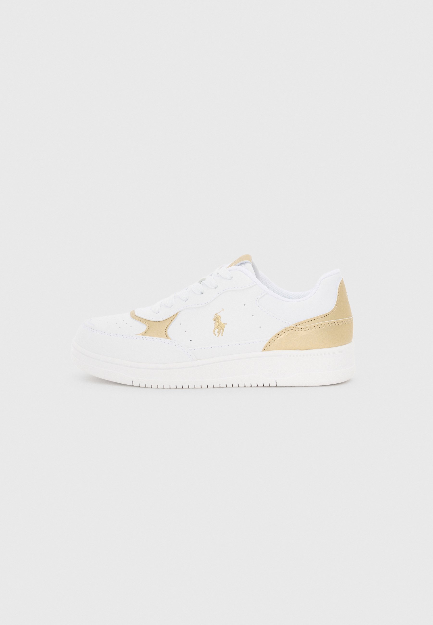 Baskets Polo Ralph Lauren MASTERS COURT II UNISEXE - blanches/dorées