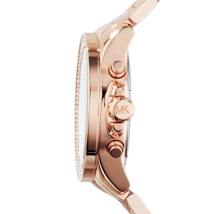 Montre femme Michael Kors MK6096 Wren chronographe acier doré rose