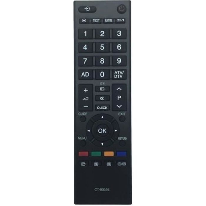 Telecomando per TV Toshiba - CT-90326 - Compatibile con diversi modelli - Nero - Telecomando semplice