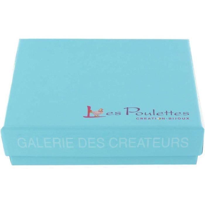 Les Poulettes Bijoux - Bracelet Mixte Rhodium Plaqué Or Double Ancre et Galuchat - 18cm Classics - Noir