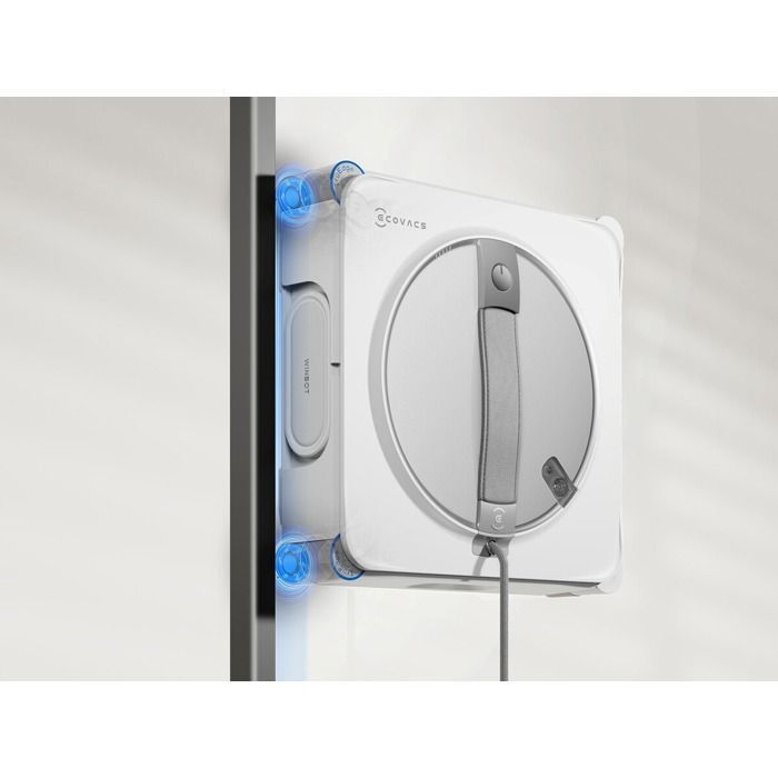 Robot lavavetri ECOVACS WINBOT W2S, pulizia intelligente da bordo a bordo con spazzola TruEdge™, spruzzatore d'acqua a 3 getti.