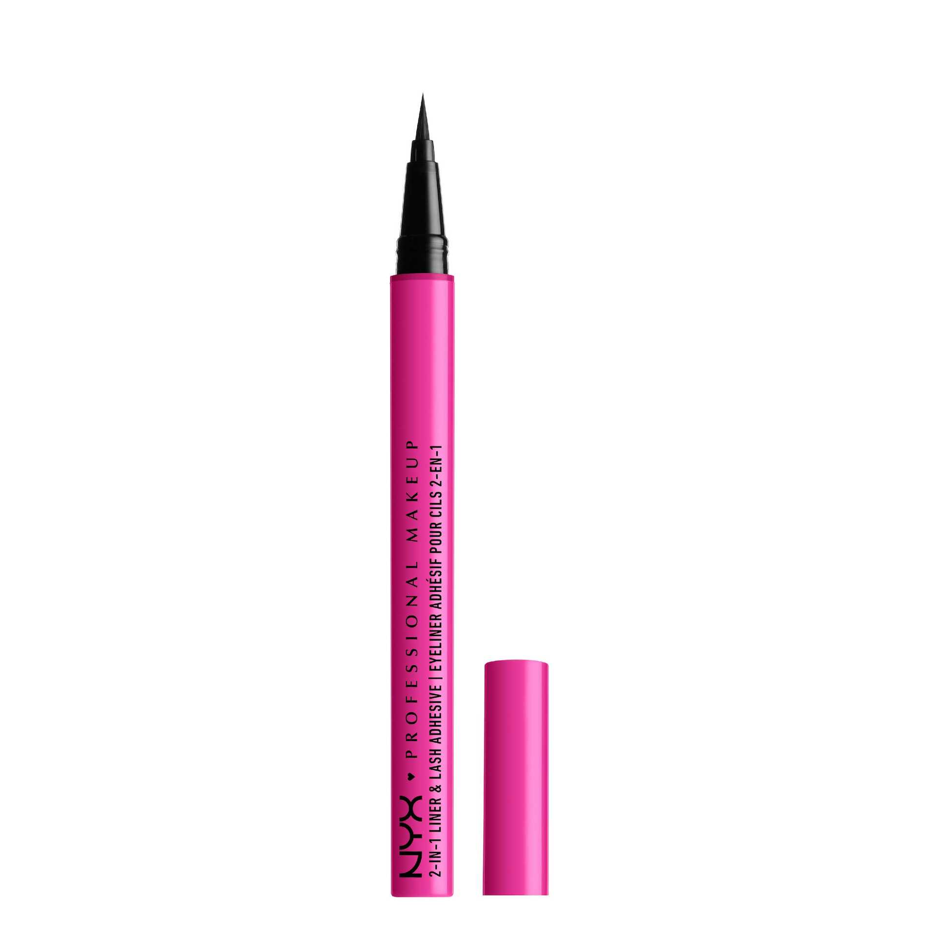 Tuș de ochi Jumbo 2 în 1 cu adeziv, negru - NYX Professional Makeup