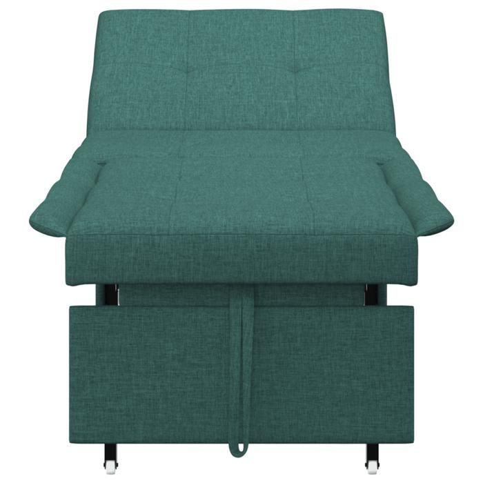 629318& Canapé-lit 3-en-1,Lit banquette,convertible - Design pliable en tissu vert foncé