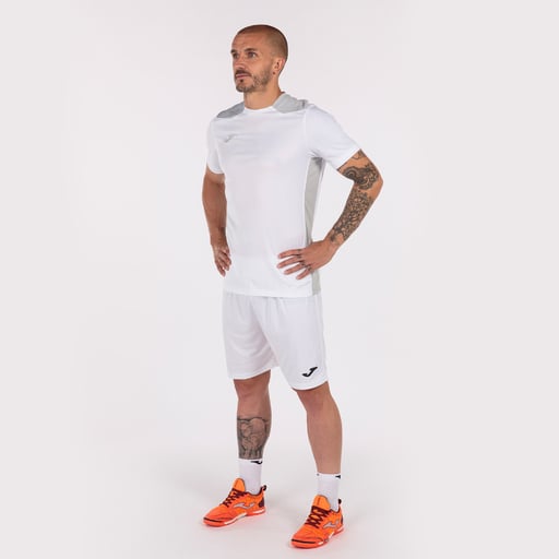 Camiseta Manga Corta Joma Championship Vi Blanco Gris