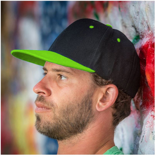  Casquette à visière plate originale, 2 couleurs, fermeture snapback, Result Bronx Core (lot de 2)