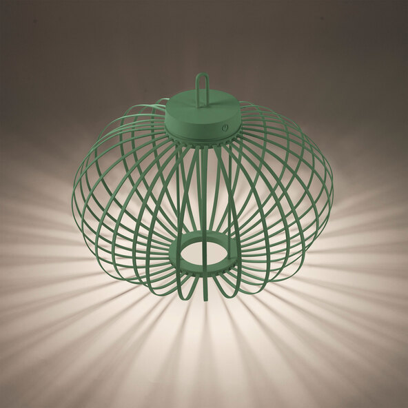 Lampă de masă și de podea Korga LED cu baterii, verde, ⌀ 46 cm