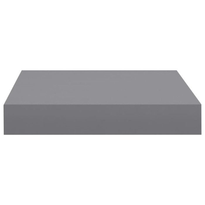 vidaXL Zwevende wandplanken 4 stuks Grijs 23x23,5x3,8 cm MDF
