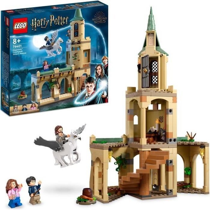 LEGO® 76401 Harry Potter Hogwarts Courtyard: Sirius' Rescue, Toy and Hippogriff Figure with Castle and Broom