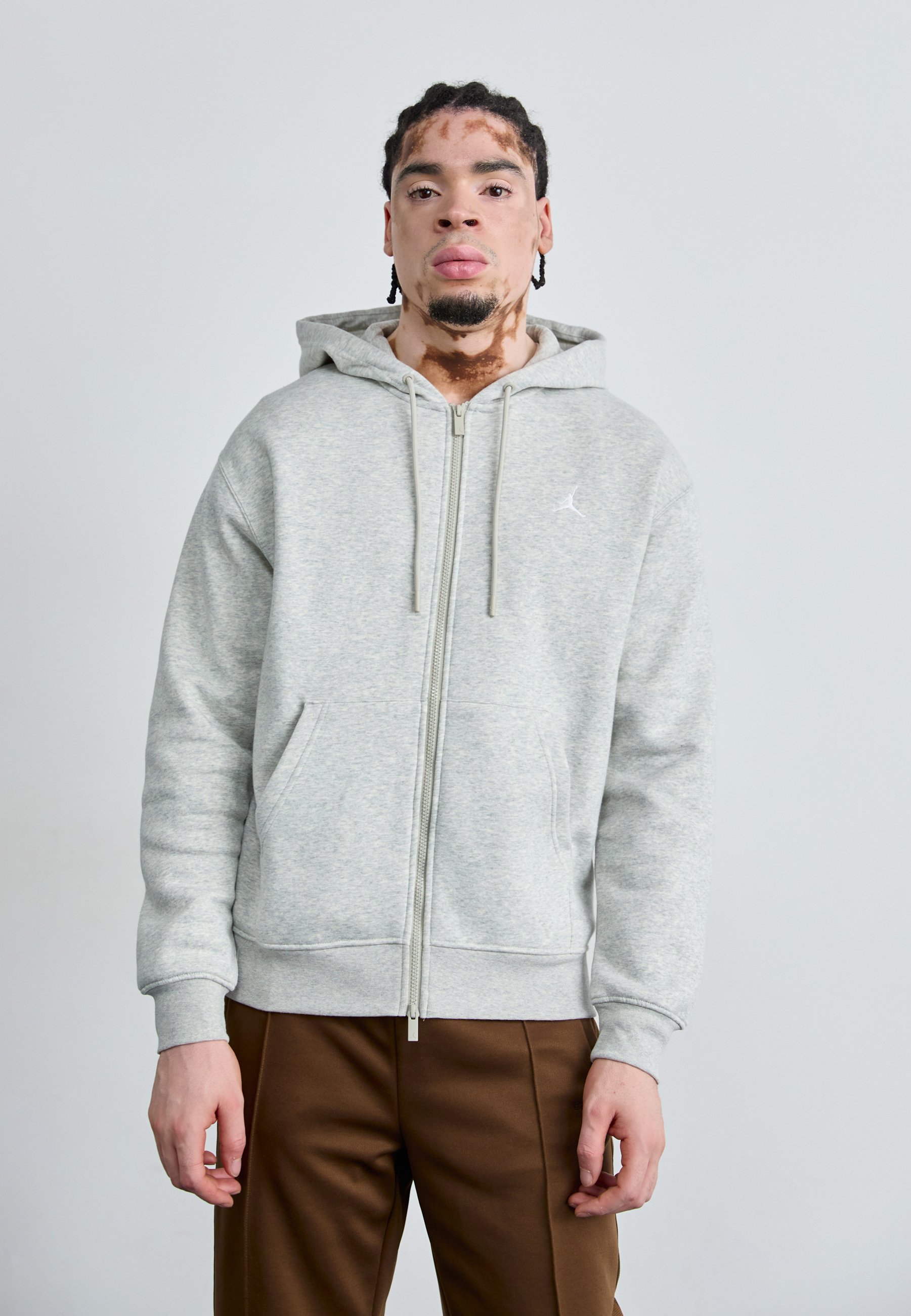 Felpa con zip Jordan - grigio melange