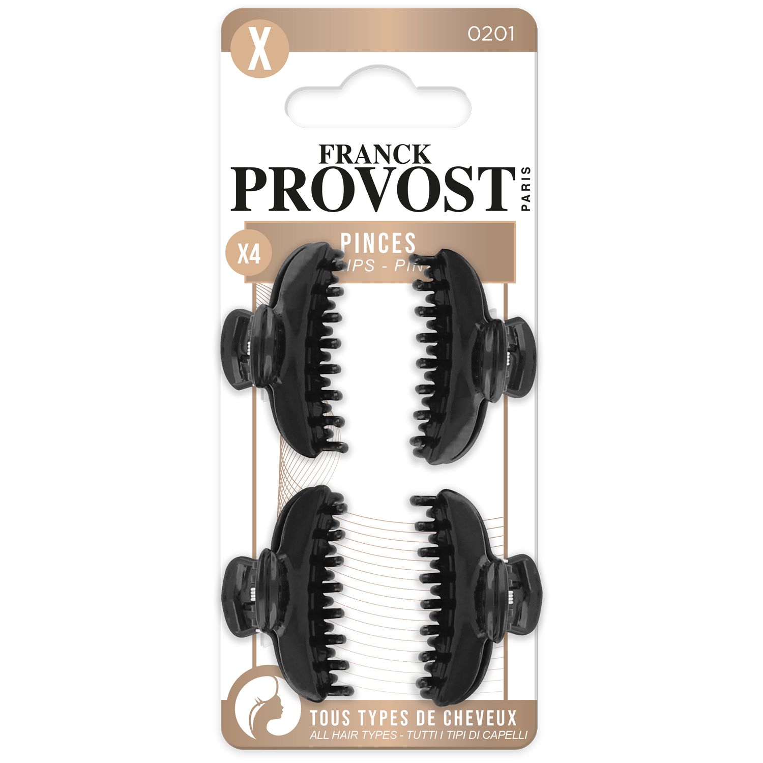 Sponky do vlasů Franck Provost 4 ks