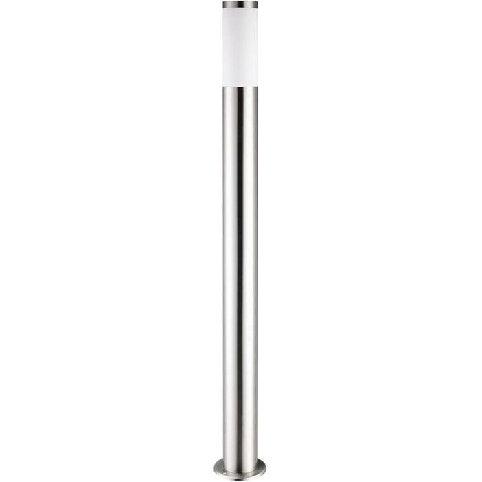 Moderne staande lamp van 100 cm, buitenlamp, E27 fitting, roestvrijstalen tuinlamp - zilver
