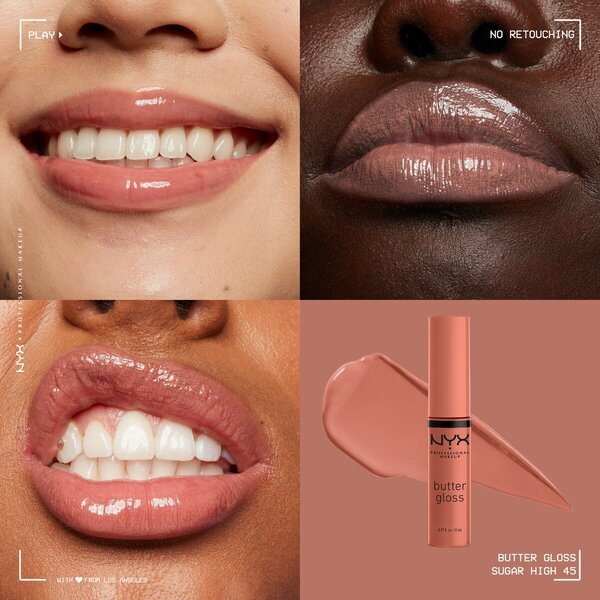 NYX Professional Makeup Butter Gloss сјај за усне, нијанса 45 Sugar High, 8 мл