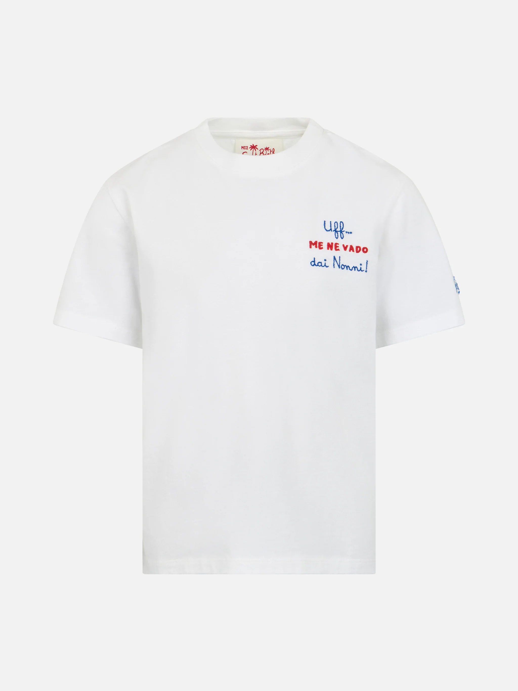 Portofino Jr katoenen jersey T-shirt voor kinderen met Me ne v-borduurwerk