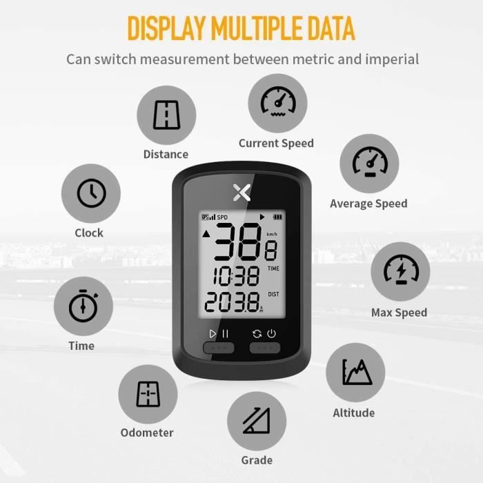 G GPS Cycling Computer Wireless Bike Speedometer Bluetooth Odometer Waterproof Bike Tracker Road Bike Mountain Bike