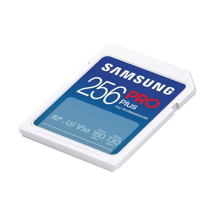 Carte Mémoire SD - SAMSUNG - PRO PLUS - 256 Go - UHS-I U3 - Vitesse 180 Mo/s