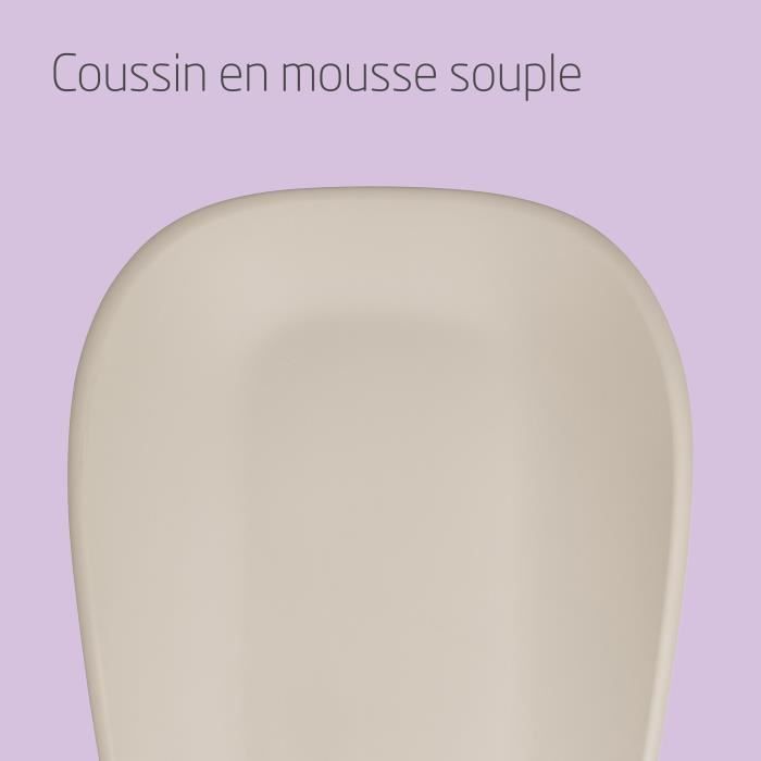 Cambiador Maxi-Cosi Mavis para bebé, 50x70 cm, desde el nacimiento, fácil de limpiar, base antideslizante, color beige elegante.